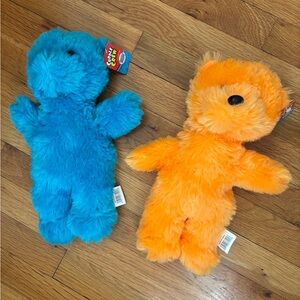 Colorful Plush Toy Set - Blue and Orange